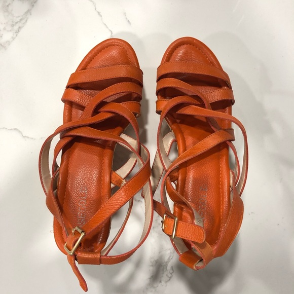 ROSEGOLD | ADDY ORANGE WEDGES - Picture 3 of 9